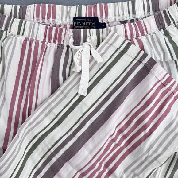 Pendleton Other - Pendleton Pants Mens‎ Large Multicolor Stripe Cotton Lounge Pajama Drawstring